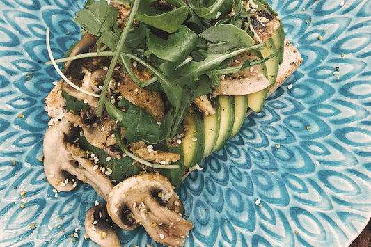 Avocado Toast with Garlic Mushrooms