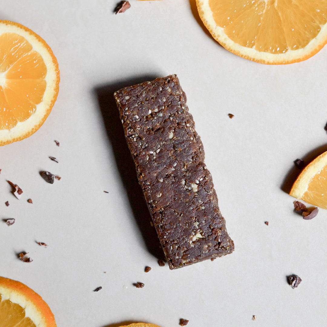 The Hero: Chocolate + Orange Wholefood Bars (12/box)